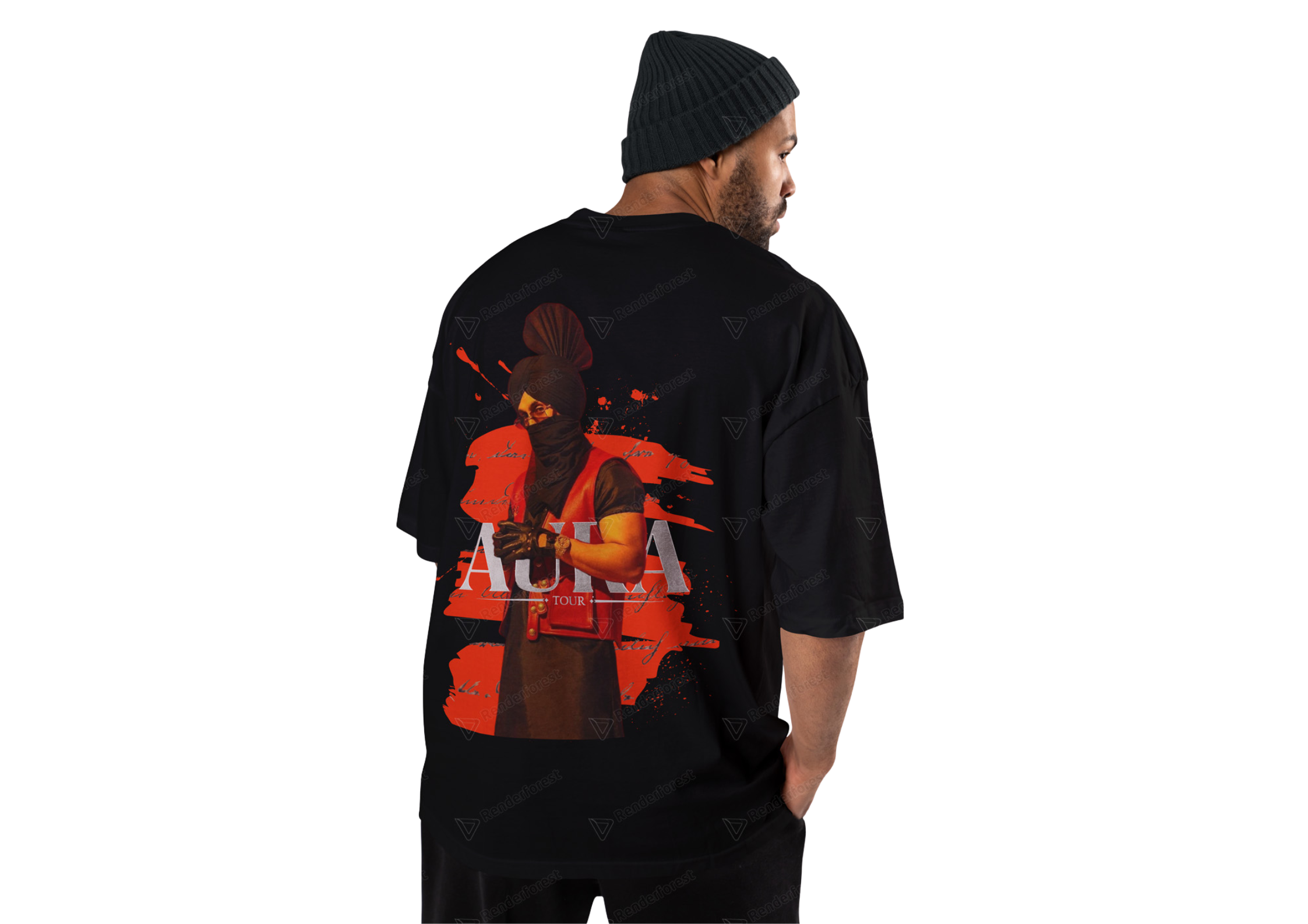 Diljit Dosanjh Aura Tour T-Shirt Portrait (PRE-SALE)